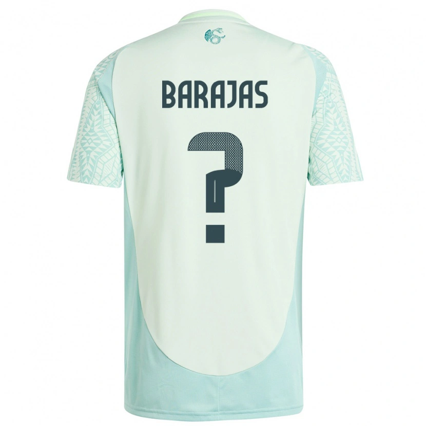 Danxen Bambino Maglia Messico Fidel Barajas #0 Lino Verde Kit Gara Away 24-26 Maglietta