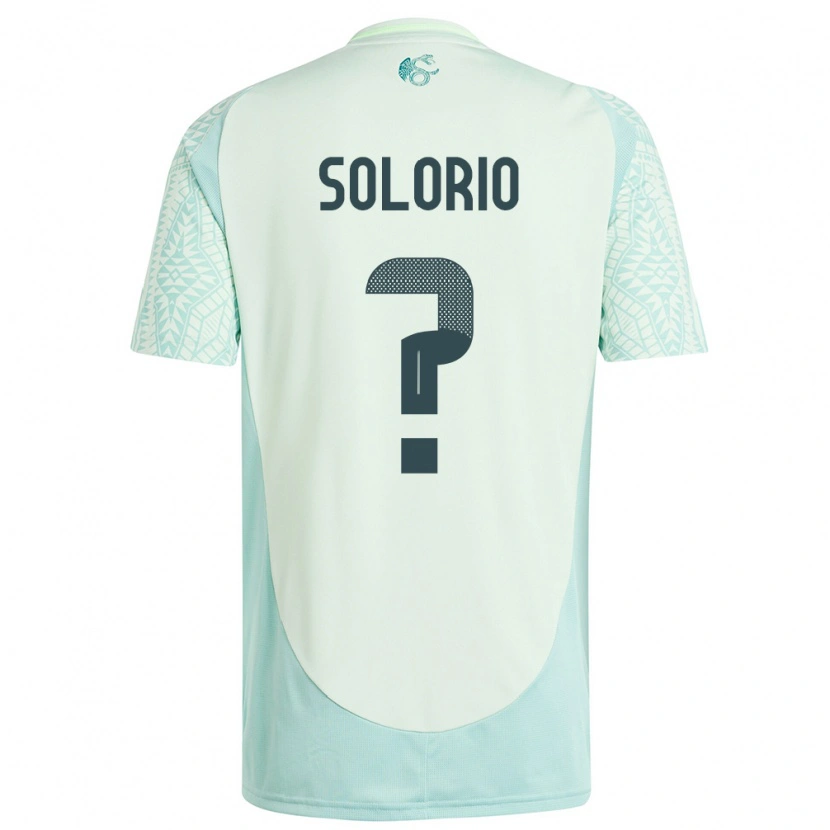 Danxen Bambino Maglia Messico Kevin Solorio #0 Lino Verde Kit Gara Away 24-26 Maglietta