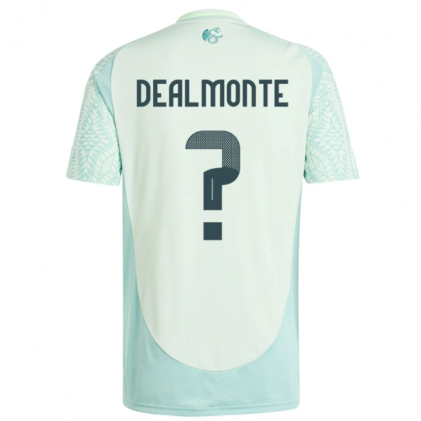 Danxen Bambino Maglia Messico Charly Dealmonte #0 Lino Verde Kit Gara Away 24-26 Maglietta