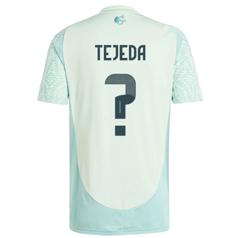 Danxen Bambino Maglia Messico Saulo Tejeda #0 Lino Verde Kit Gara Away 24-26 Maglietta