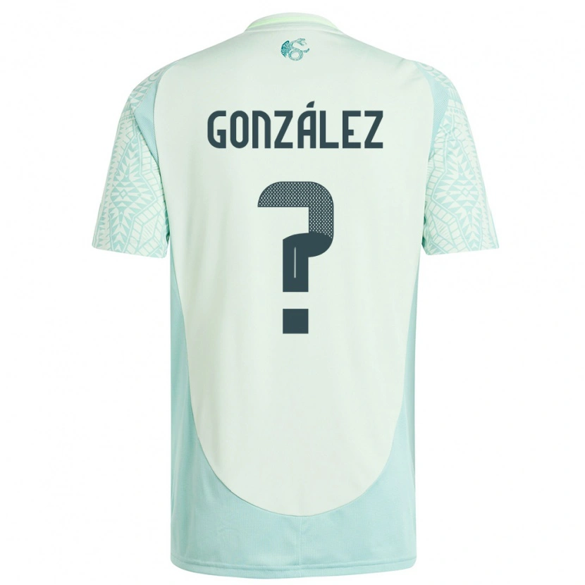 Danxen Bambino Maglia Messico Ricardo González #0 Lino Verde Kit Gara Away 24-26 Maglietta