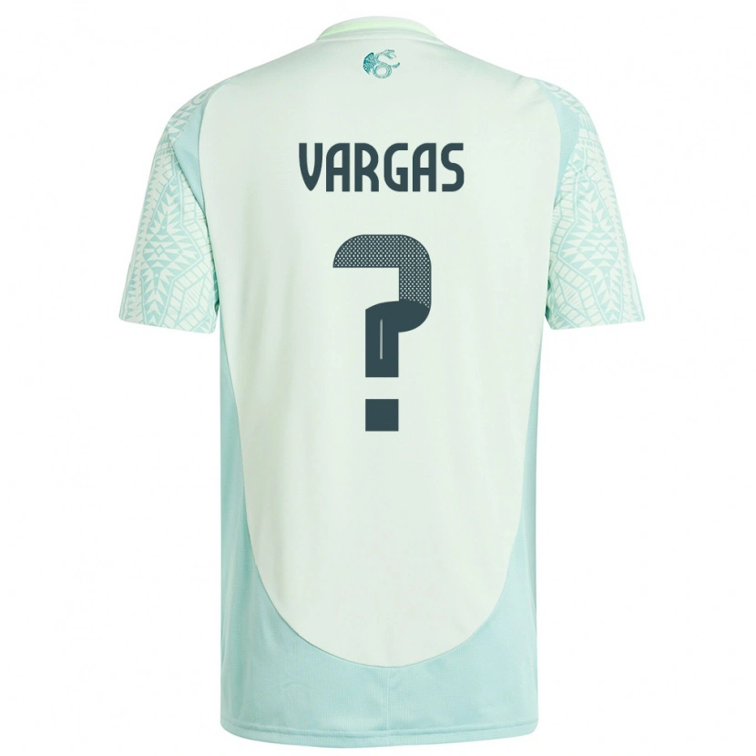 Danxen Bambino Maglia Messico Uziel Vargas #0 Lino Verde Kit Gara Away 24-26 Maglietta
