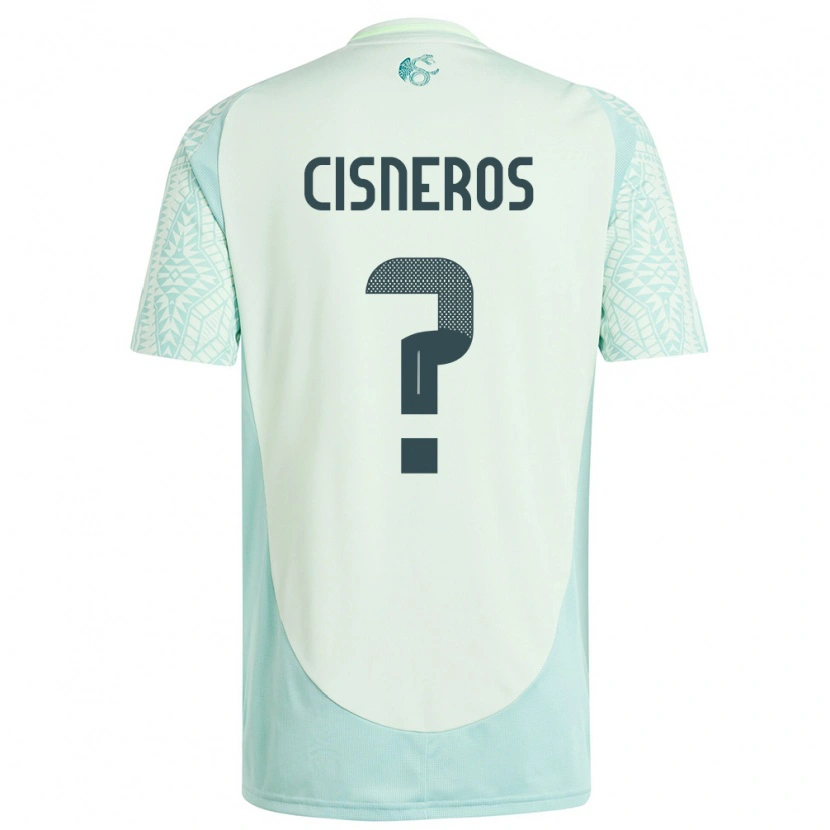 Danxen Bambino Maglia Messico Santiago Cisneros #0 Lino Verde Kit Gara Away 24-26 Maglietta