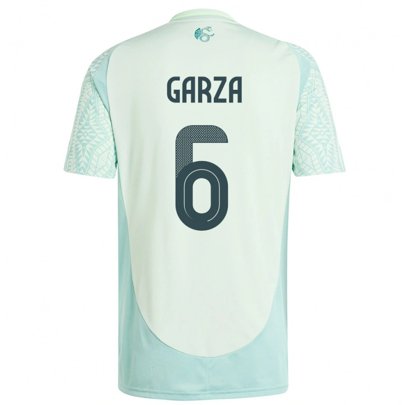 Danxen Bambino Maglia Messico César Garza #6 Lino Verde Kit Gara Away 24-26 Maglietta