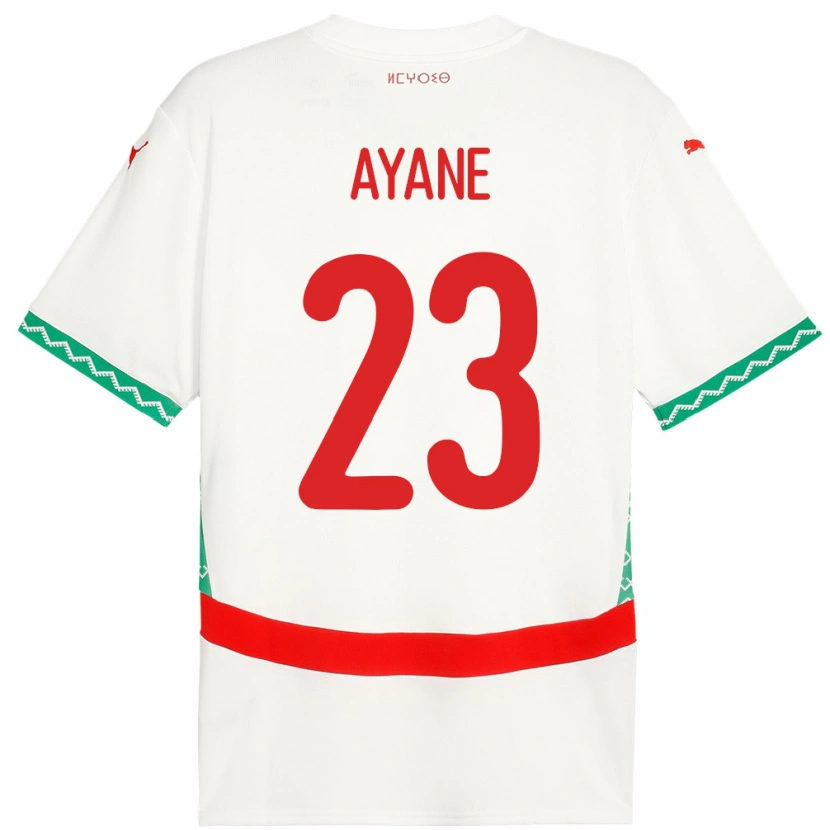 Danxen Bambino Maglia Marocco Rosella Ayane #23 Bianco Kit Gara Away 24-26 Maglietta