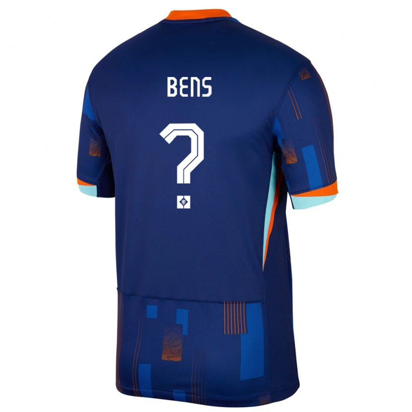 Danxen Bambino Maglia Paesi Bassi Teun Bens #0 Blu Kit Gara Away 24-26 Maglietta