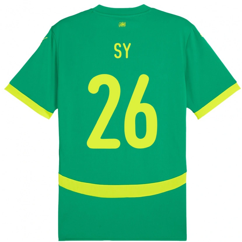 Danxen Bambino Maglia Senegal Astou Sy #26 Verde Kit Gara Away 24-26 Maglietta