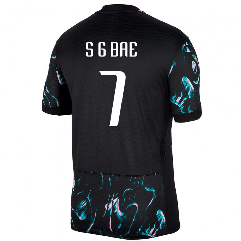 Danxen Bambino Maglia Corea Del Sud Seung-Gyun Bae #7 Nero Kit Gara Away 24-26 Maglietta