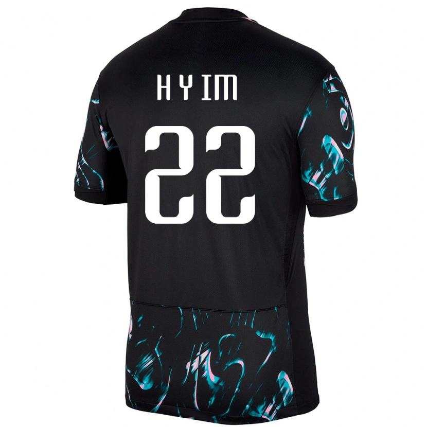 Danxen Bambino Maglia Corea Del Sud Yun-Ho Im #22 Nero Kit Gara Away 24-26 Maglietta