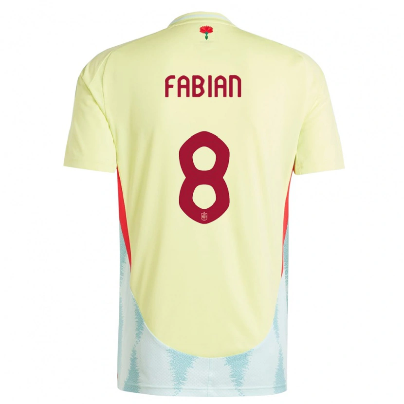 Danxen Bambino Maglia Spagna Fabián Ruiz #8 Giallo Kit Gara Away 24-26 Maglietta