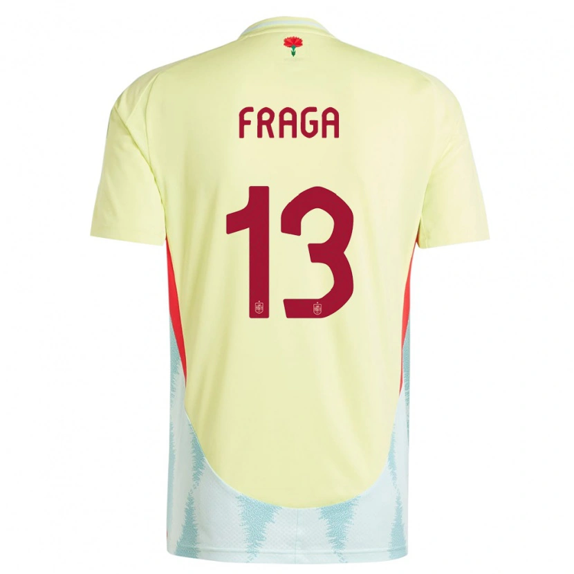 Danxen Bambino Maglia Spagna Aitor Fraga #13 Giallo Kit Gara Away 24-26 Maglietta