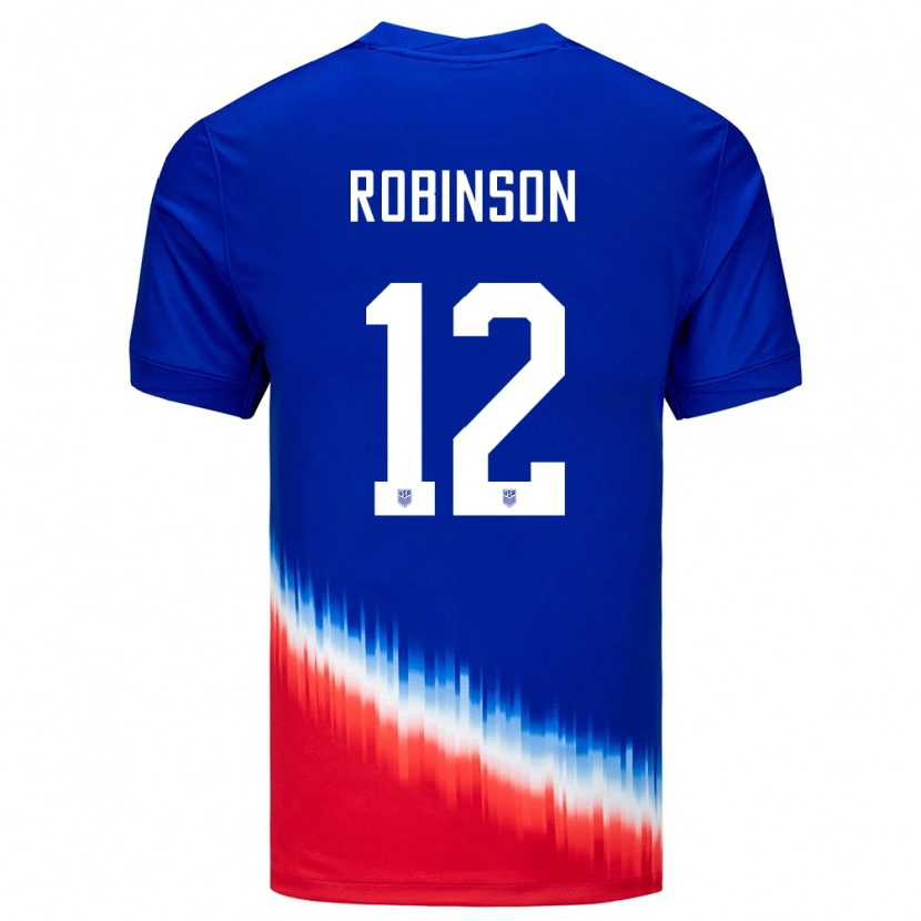 Danxen Bambino Maglia Stati Uniti Miles Robinson #12 Blu Kit Gara Away 24-26 Maglietta