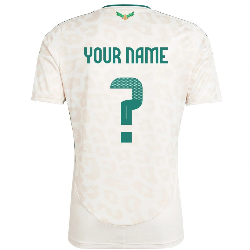 Danxen Bambino Maglia Arabia Saudita Il Tuo Nome #0 Bianco Kit Gara Away 24-26 Maglietta