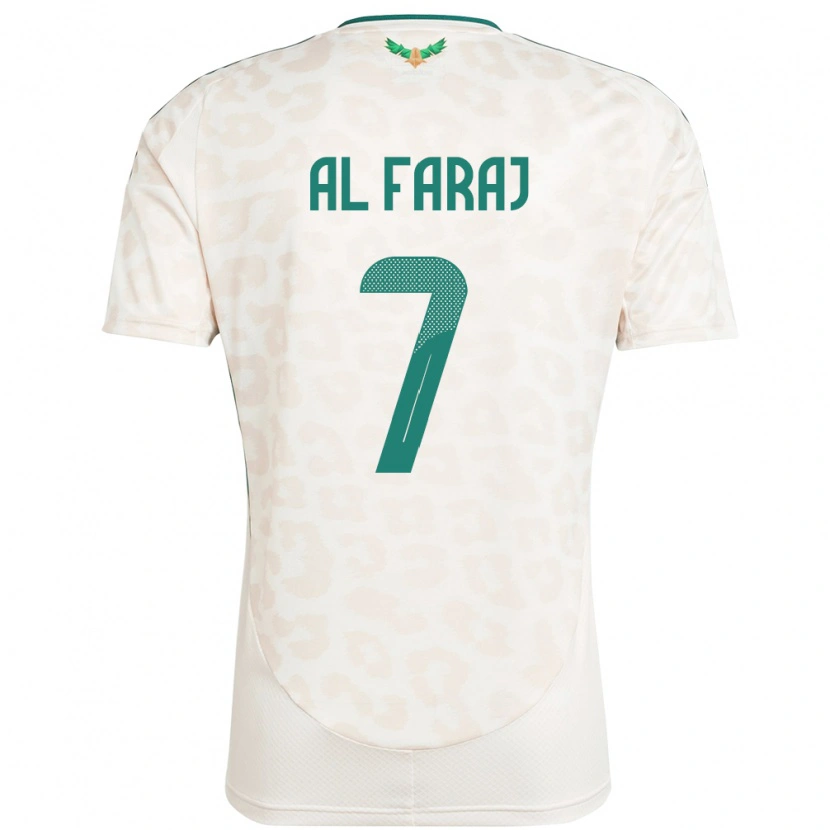Danxen Bambino Maglia Arabia Saudita Salman Al-Faraj #7 Bianco Kit Gara Away 24-26 Maglietta