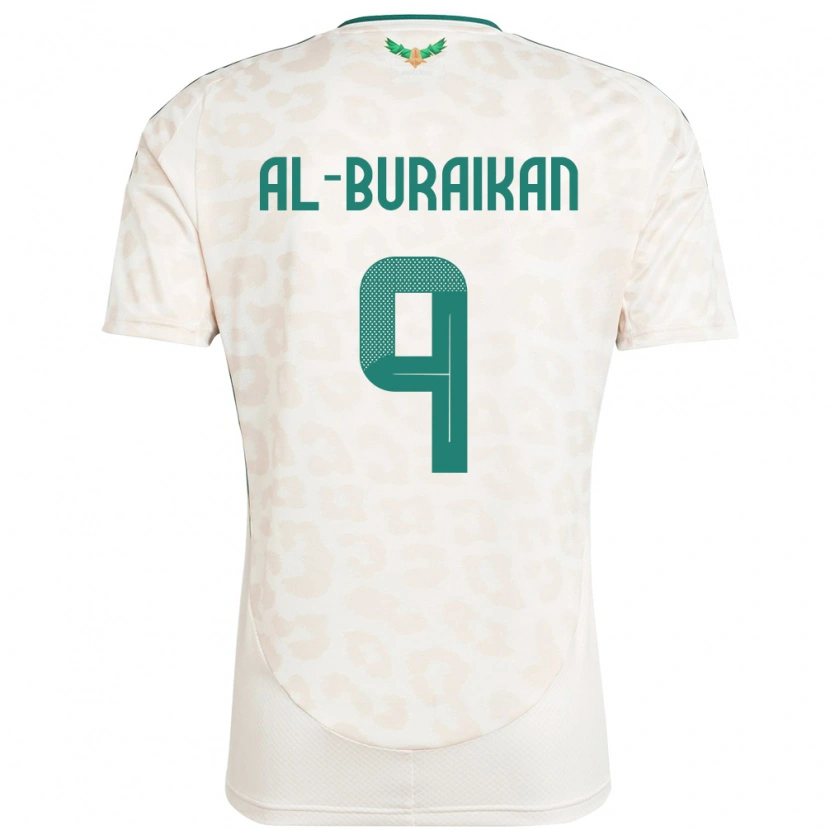 Danxen Bambino Maglia Arabia Saudita Firas Al-Buraikan #9 Bianco Kit Gara Away 24-26 Maglietta