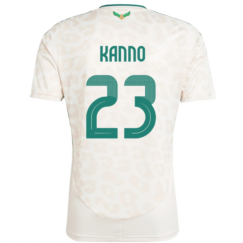 Danxen Bambino Maglia Arabia Saudita Mohamed Kanno #23 Bianco Kit Gara Away 24-26 Maglietta