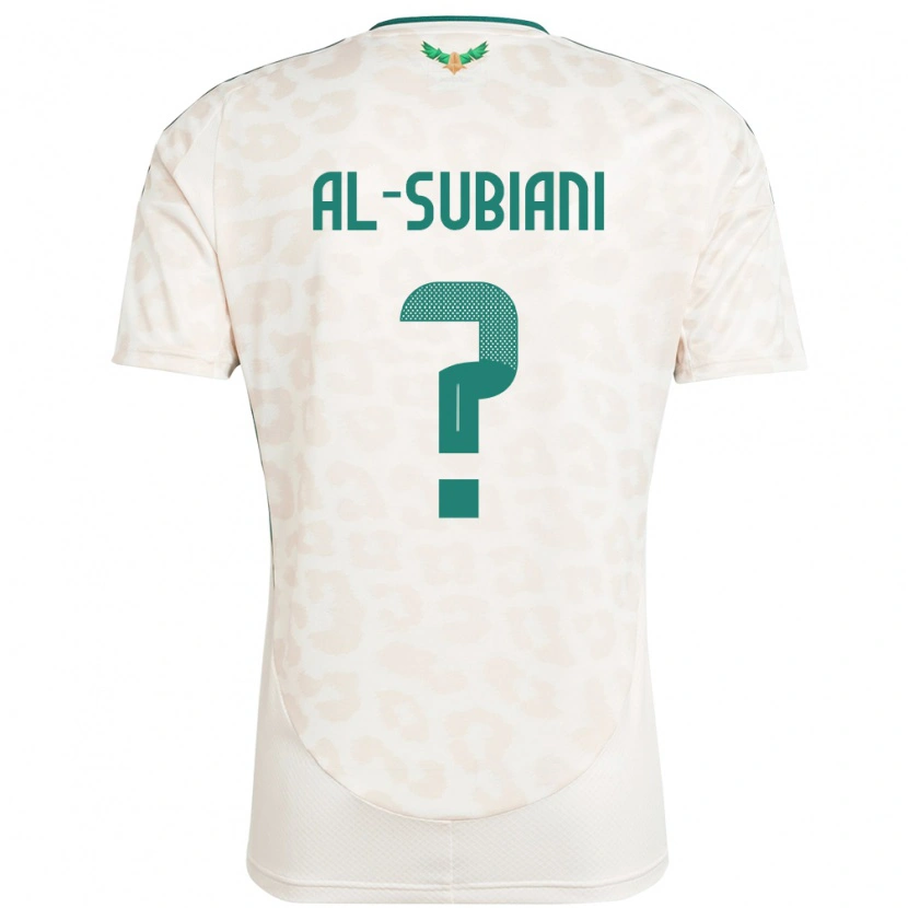 Danxen Bambino Maglia Arabia Saudita Faisal Al-Subiani #0 Bianco Kit Gara Away 24-26 Maglietta