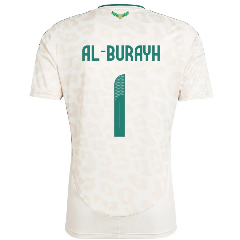 Danxen Bambino Maglia Arabia Saudita Mahmoud Al-Burayh #1 Bianco Kit Gara Away 24-26 Maglietta