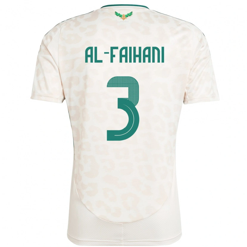Danxen Bambino Maglia Arabia Saudita Nasser Al-Faihani #3 Bianco Kit Gara Away 24-26 Maglietta
