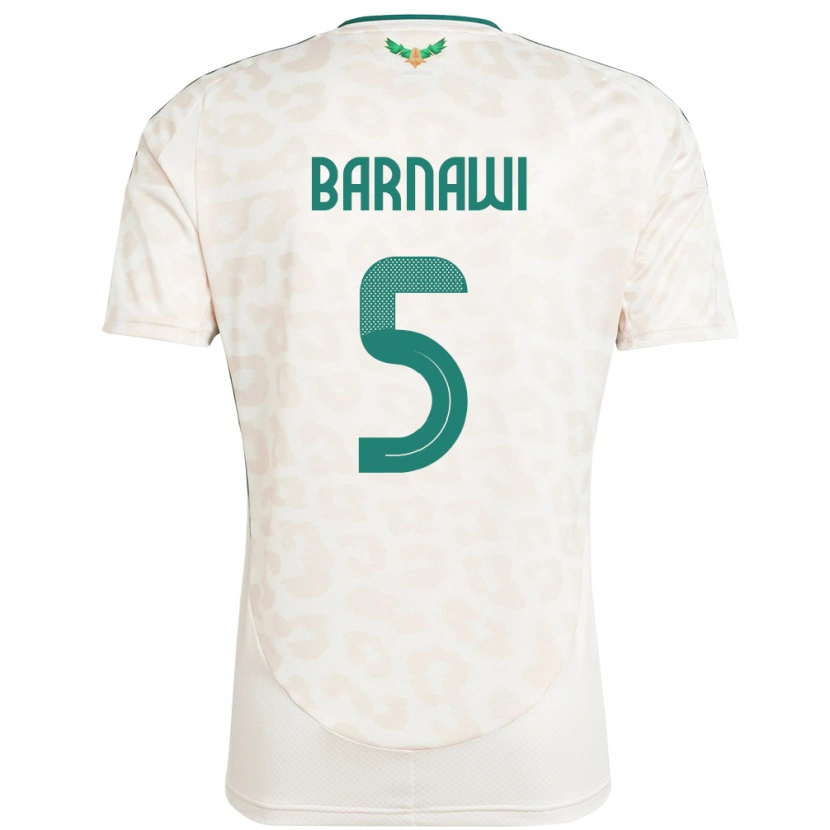Danxen Bambino Maglia Arabia Saudita Mohammed Barnawi #5 Bianco Kit Gara Away 24-26 Maglietta