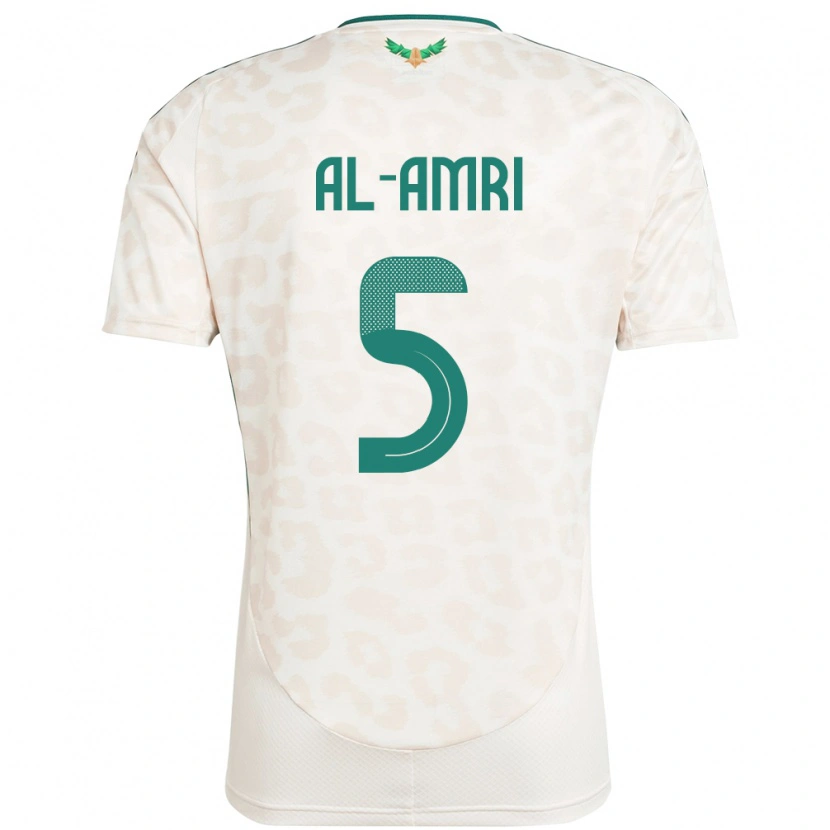 Danxen Bambino Maglia Arabia Saudita Husam Al-Amri #5 Bianco Kit Gara Away 24-26 Maglietta