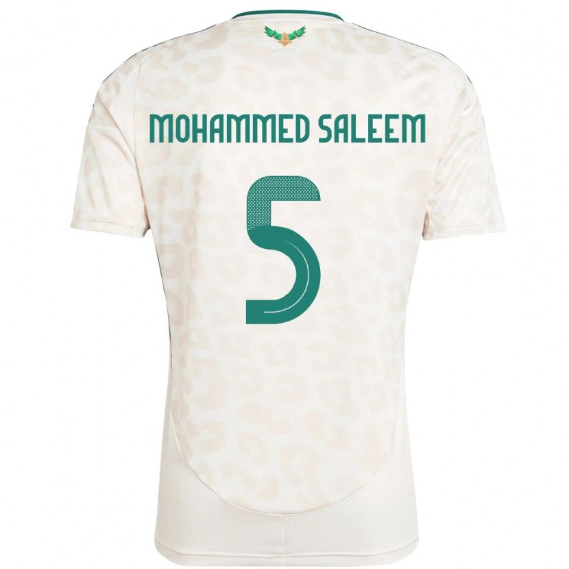Danxen Bambino Maglia Arabia Saudita Moayad Mohammed Saleem #5 Bianco Kit Gara Away 24-26 Maglietta