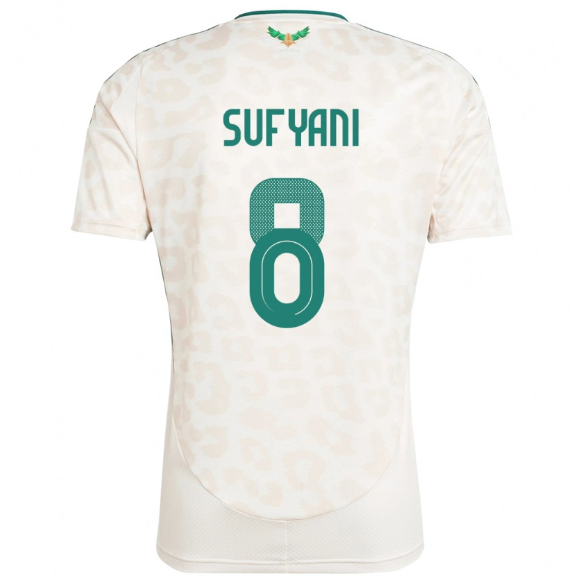 Danxen Bambino Maglia Arabia Saudita Abdulrahman Sufyani #8 Bianco Kit Gara Away 24-26 Maglietta