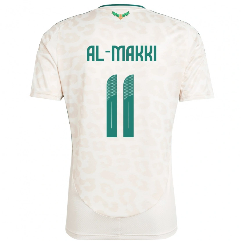 Danxen Bambino Maglia Arabia Saudita Ali Al-Makki #11 Bianco Kit Gara Away 24-26 Maglietta