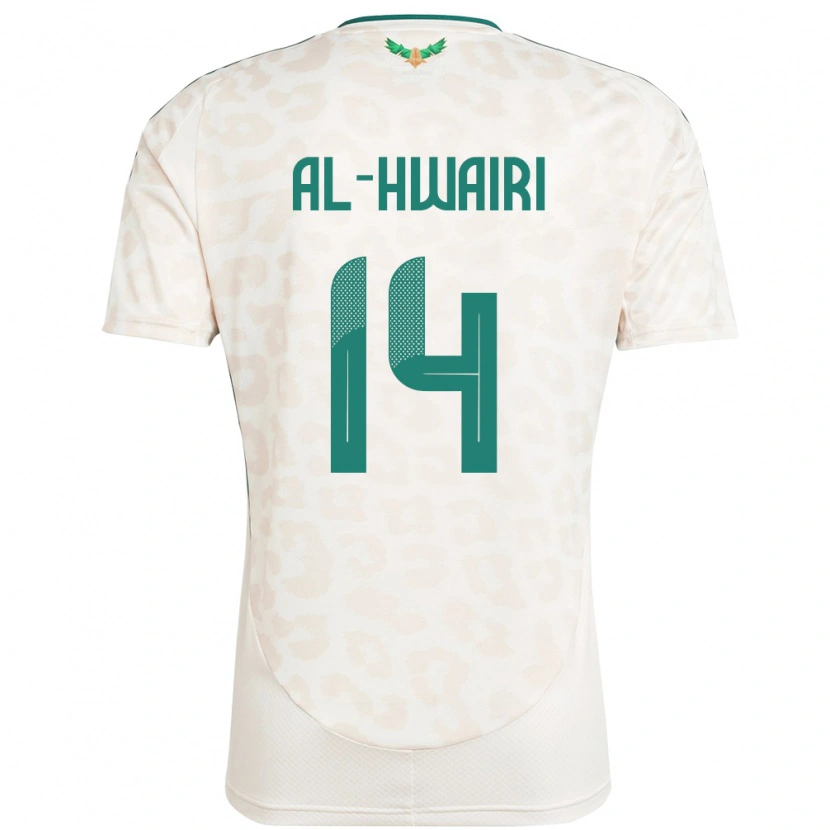 Danxen Bambino Maglia Arabia Saudita Nawaf Al-Hwairi #14 Bianco Kit Gara Away 24-26 Maglietta