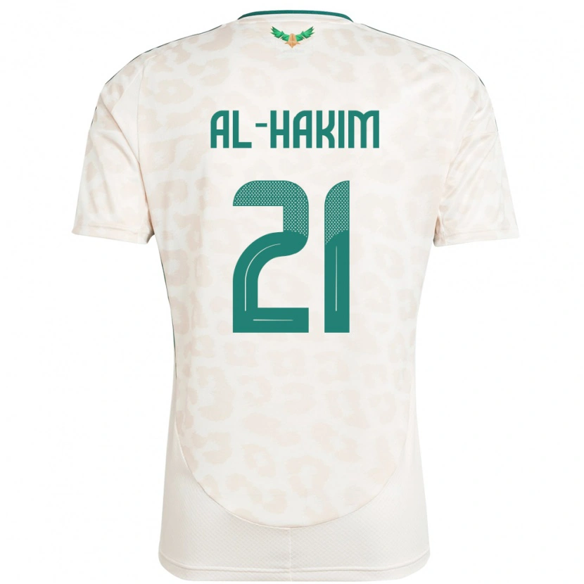 Danxen Bambino Maglia Arabia Saudita Mohammed Al-Hakim #21 Bianco Kit Gara Away 24-26 Maglietta