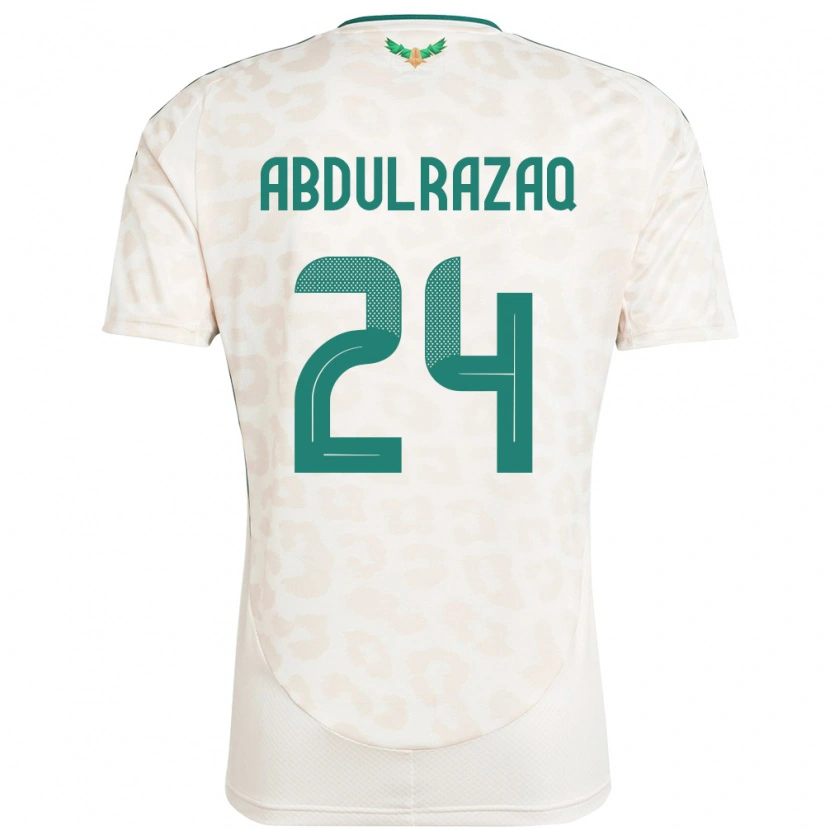 Danxen Bambino Maglia Arabia Saudita Aseel Abdulrazaq #24 Bianco Kit Gara Away 24-26 Maglietta