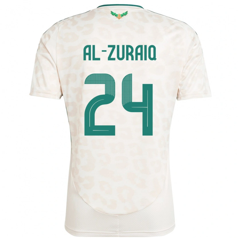 Danxen Bambino Maglia Arabia Saudita Saeed Ibrahim Al-Zuraiq #24 Bianco Kit Gara Away 24-26 Maglietta