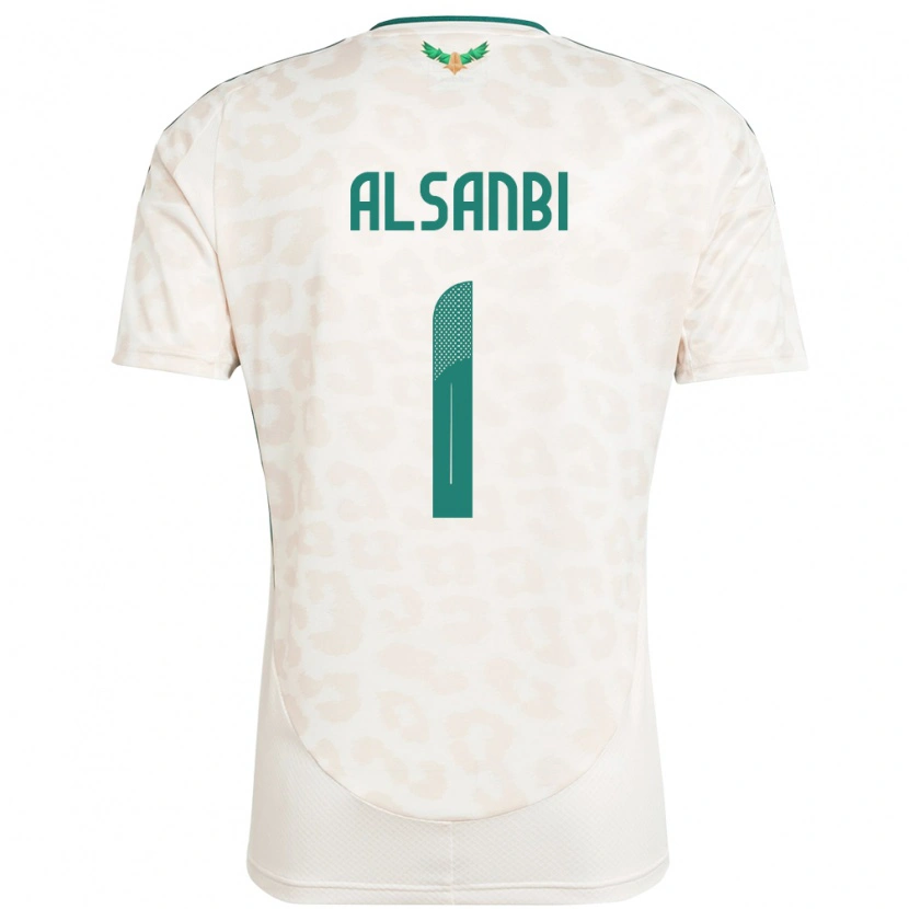 Danxen Bambino Maglia Arabia Saudita Abdulrahman Alsanbi #1 Bianco Kit Gara Away 24-26 Maglietta
