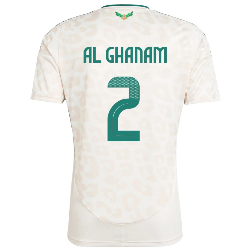 Danxen Bambino Maglia Arabia Saudita Sultan Al Ghanam #2 Bianco Kit Gara Away 24-26 Maglietta