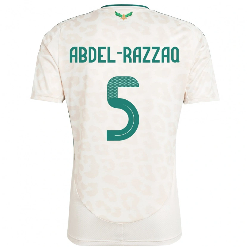 Danxen Bambino Maglia Arabia Saudita Lana Abdel Razzaq #5 Bianco Kit Gara Away 24-26 Maglietta