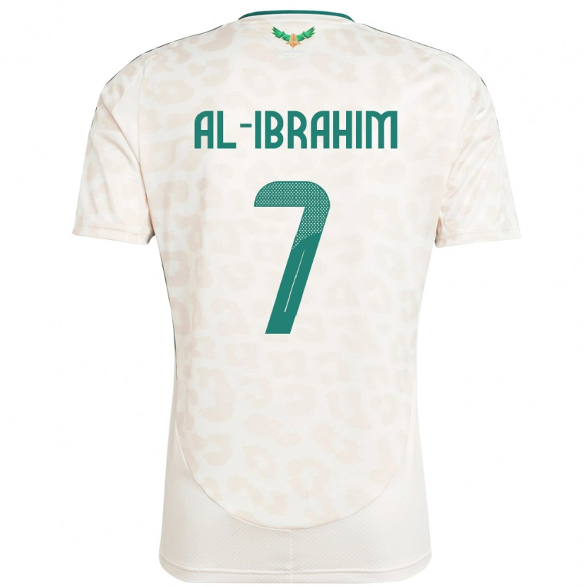 Danxen Bambino Maglia Arabia Saudita Noura Al Ibrahim #7 Bianco Kit Gara Away 24-26 Maglietta