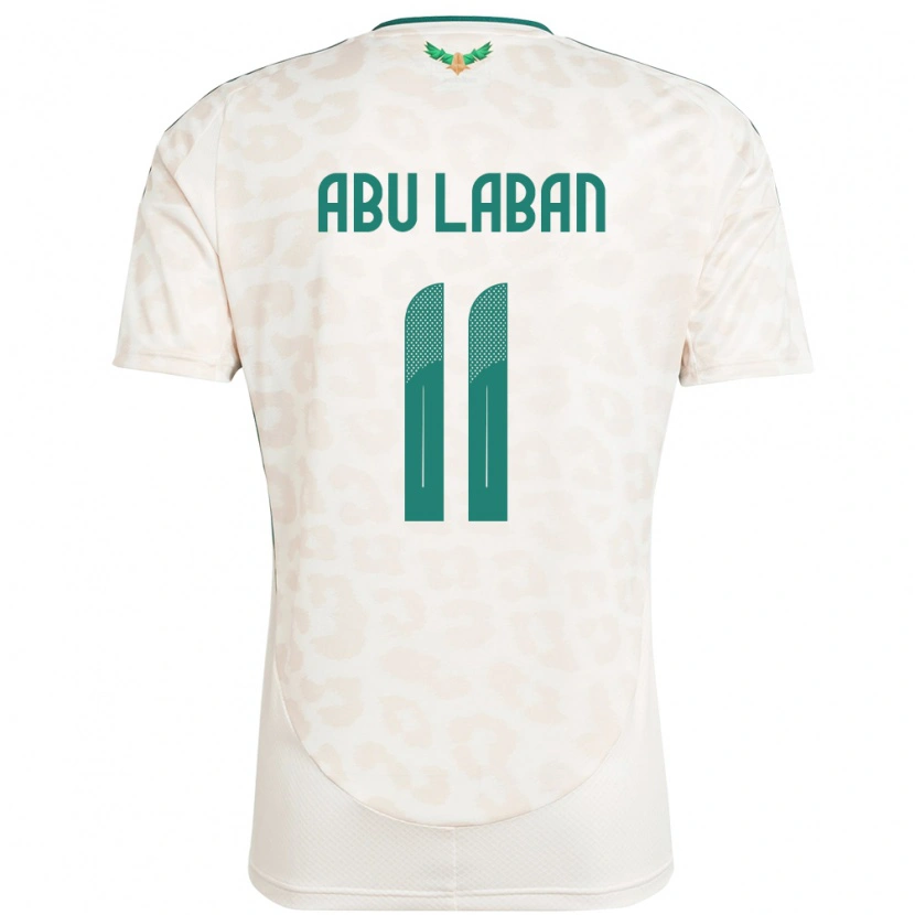 Danxen Bambino Maglia Arabia Saudita Dalia Abu Laban #11 Bianco Kit Gara Away 24-26 Maglietta