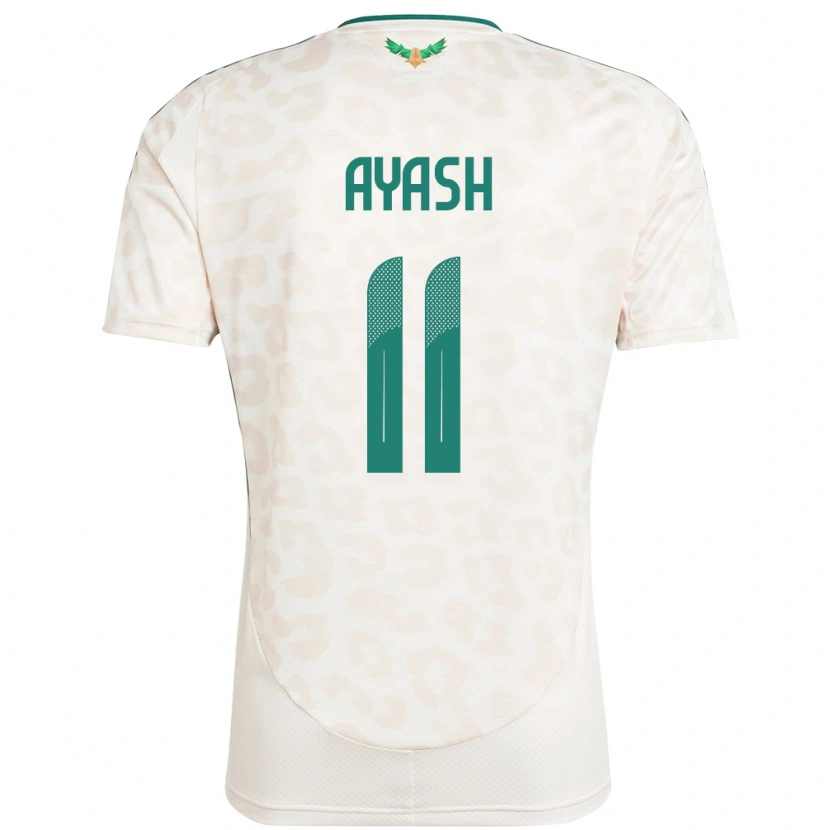Danxen Bambino Maglia Arabia Saudita Ziyad Ayash #11 Bianco Kit Gara Away 24-26 Maglietta