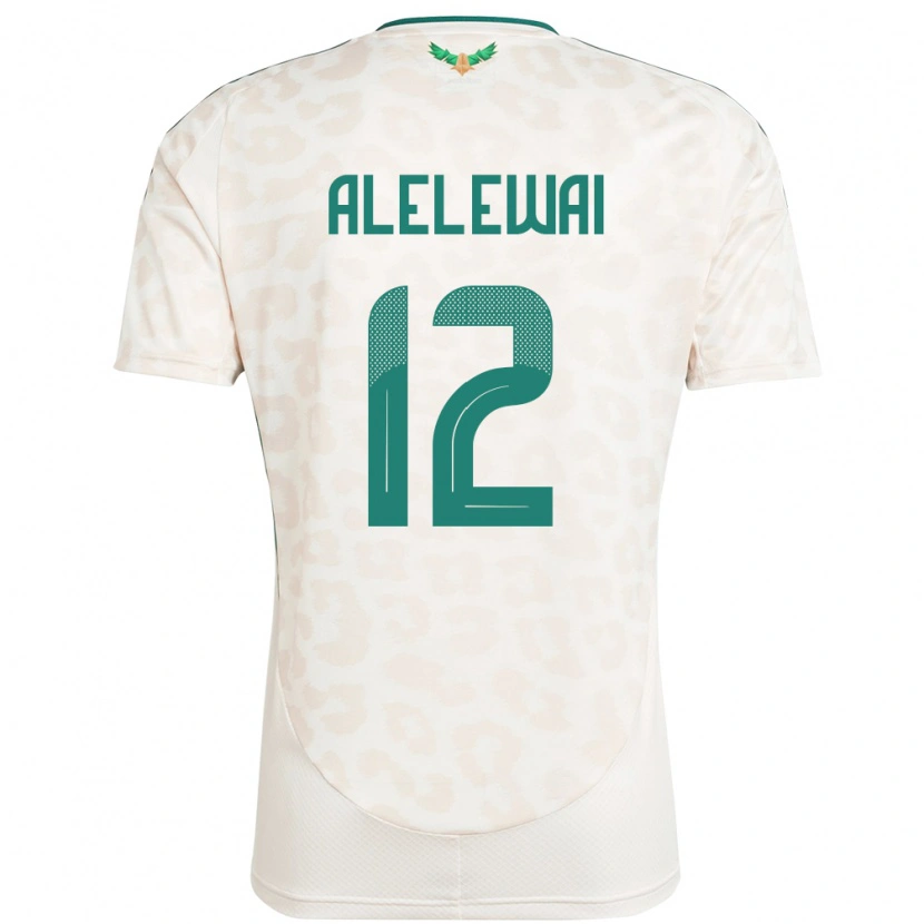 Danxen Bambino Maglia Arabia Saudita Abdulaziz Alelewai #12 Bianco Kit Gara Away 24-26 Maglietta