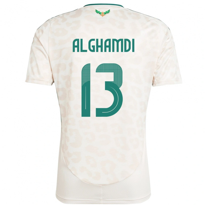 Danxen Bambino Maglia Arabia Saudita Hazzaa Alghamdi #13 Bianco Kit Gara Away 24-26 Maglietta