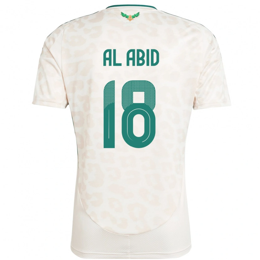 Danxen Bambino Maglia Arabia Saudita Nawaf Al Abid #18 Bianco Kit Gara Away 24-26 Maglietta