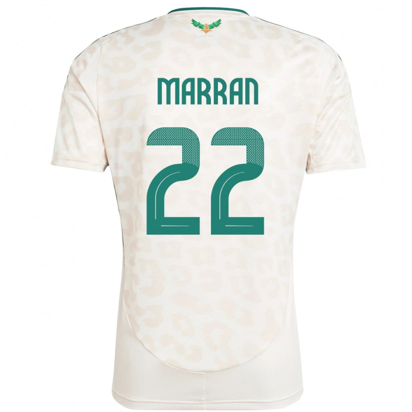 Danxen Bambino Maglia Arabia Saudita Mohammed Marran #22 Bianco Kit Gara Away 24-26 Maglietta