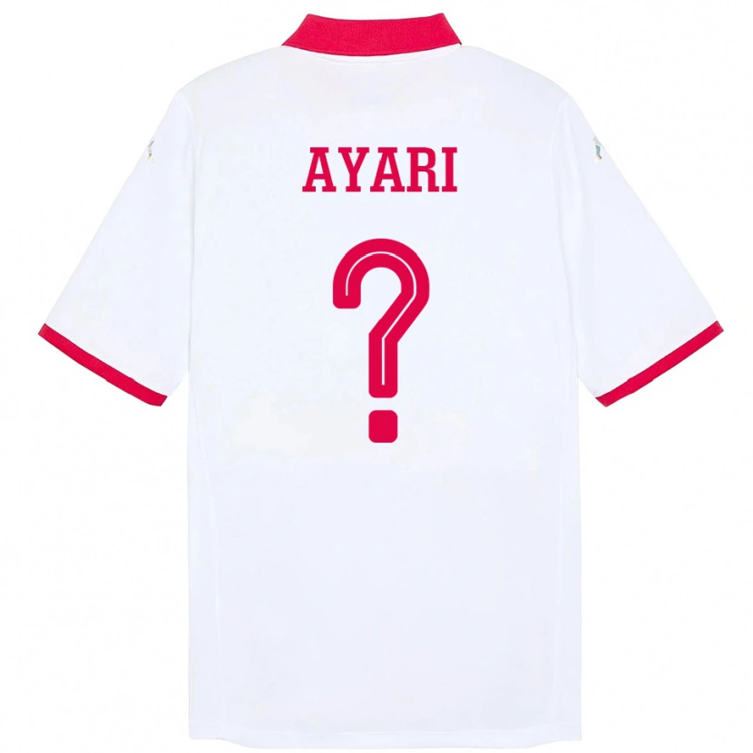 Danxen Bambino Maglia Tunisia Khalil Ayari #0 Bianco Kit Gara Away 24-26 Maglietta