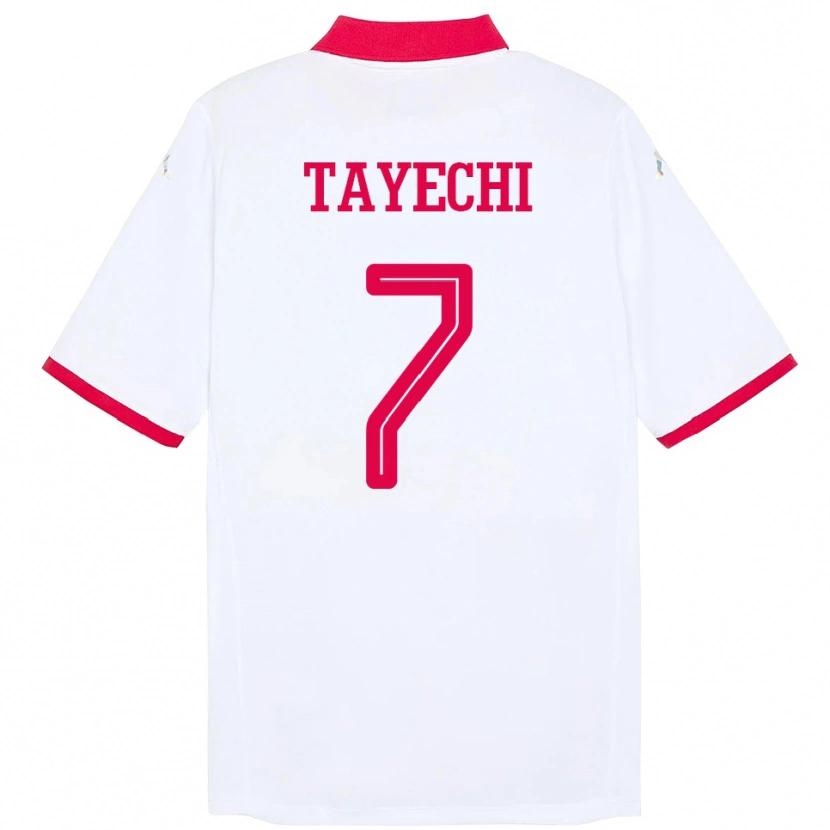 Danxen Bambino Maglia Tunisia Fedi Tayechi #7 Bianco Kit Gara Away 24-26 Maglietta