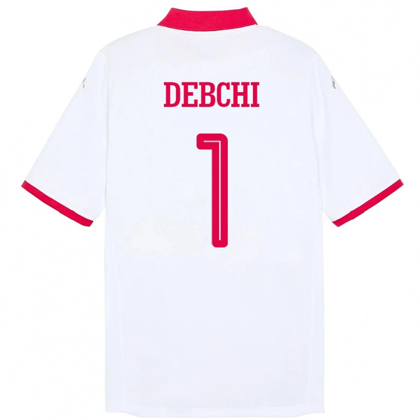 Danxen Bambino Maglia Tunisia Mohamed Sedki Debchi #1 Bianco Kit Gara Away 24-26 Maglietta