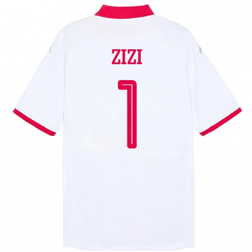 Danxen Bambino Maglia Tunisia Nesrine Zizi #1 Bianco Kit Gara Away 24-26 Maglietta