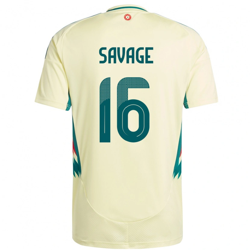 Danxen Bambino Maglia Galles Charlie Savage #16 Beige Giallo Kit Gara Away 24-26 Maglietta