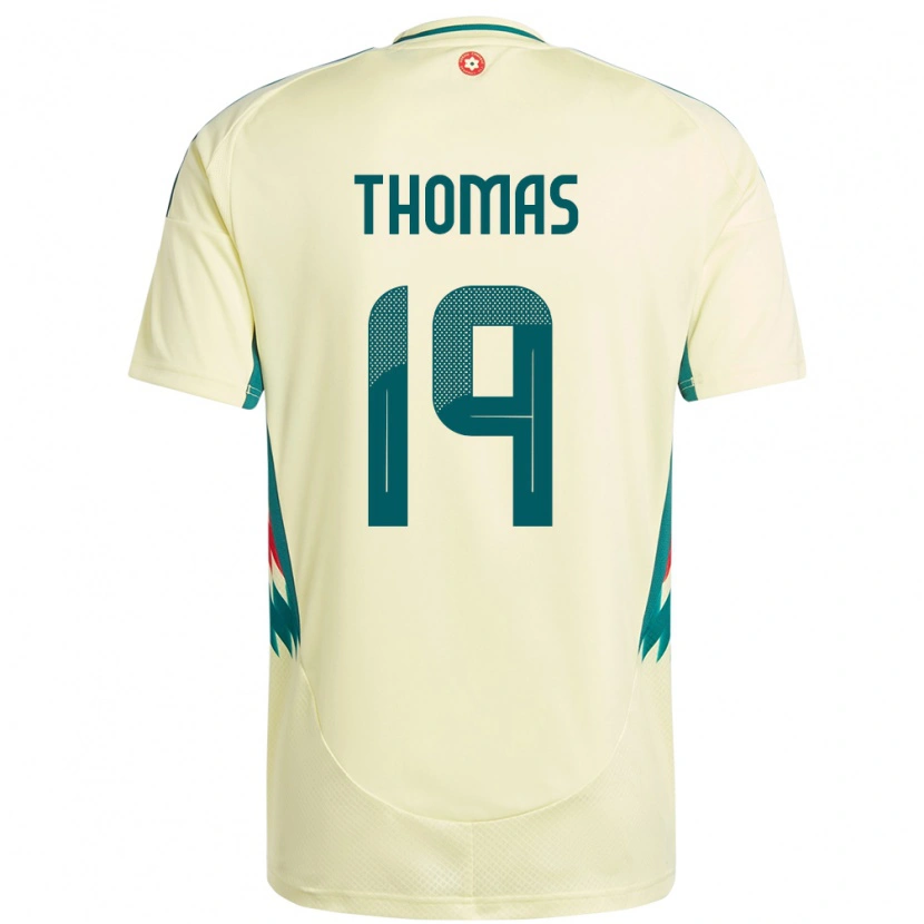 Danxen Bambino Maglia Galles Sorba Thomas #19 Beige Giallo Kit Gara Away 24-26 Maglietta