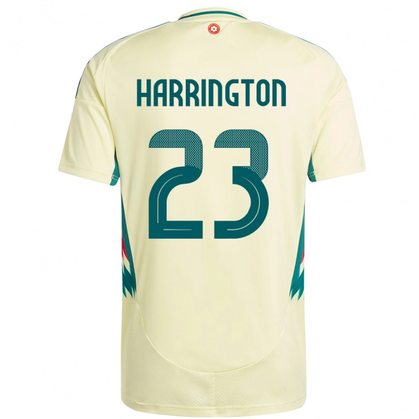 Danxen Bambino Maglia Galles David Harrington #23 Beige Giallo Kit Gara Away 24-26 Maglietta