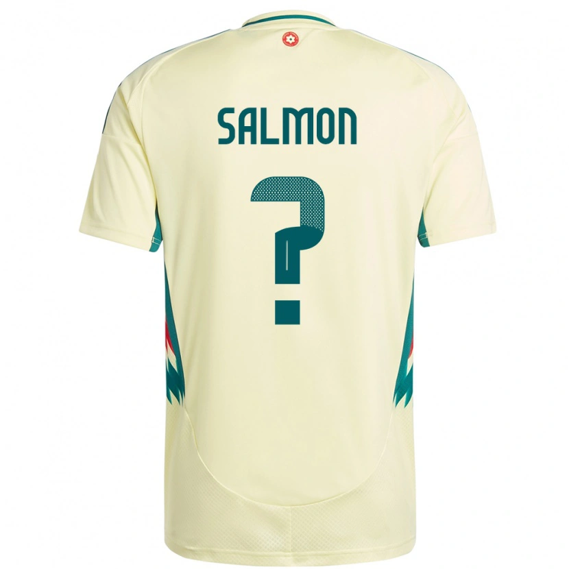 Danxen Bambino Maglia Galles Josh Salmon #0 Beige Giallo Kit Gara Away 24-26 Maglietta